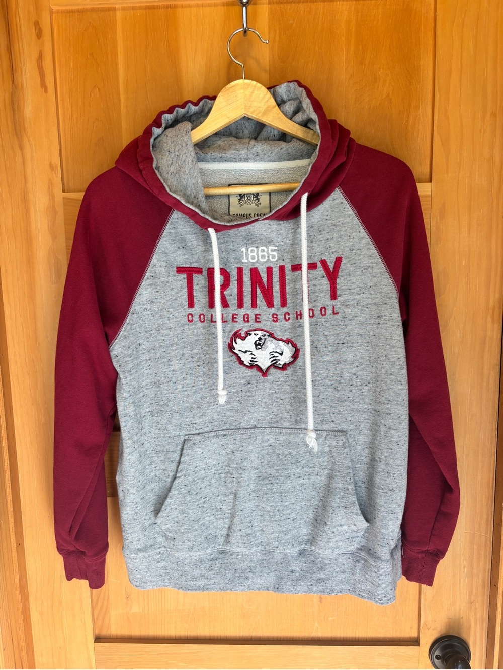 Vintage Y2K Campus Crew Trinity College Embroidered Hoodie